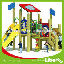 Kids Wooden Commercial Outdoor Spielplatz Ausrüstung für Vorschule Gebraucht LE.MZ.018